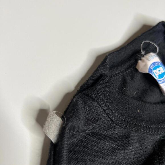 Vintage 1990 DC Comics Batman Long Sleeve Shirt Youth L Black Yellow Logo Belt - Picture 8 of 10